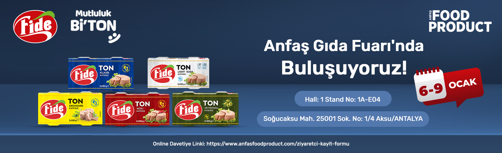Anfaş Gıda Fuarı'nda Buluşuyoruz